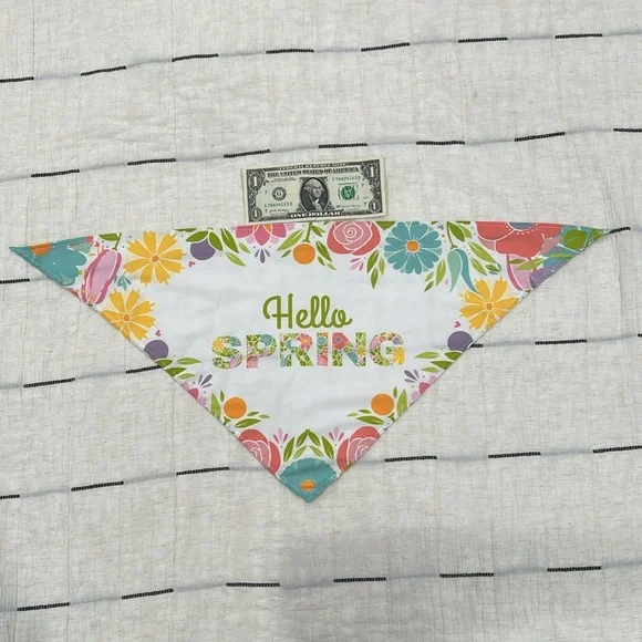 Cute Bandanna for a puppy excellent for Spring and Easter - Picture 2 of 3